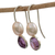 Amethyst and cultured pearl drop earrings, 'Magnificent Sparkle' - Amethyst and Cultured Pearl Drop Earrings from Brazil