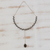 Achat-Anhänger-Halskette - Schwarze Achat-Anhänger-Halskette aus Brasilien
