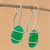 Jade-Tropfenohrringe - Natürliche grüne Jade-Tropfenohrringe aus Brasilien