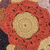 Cotton cushion cover, 'Floral Cornucopia' - Hand Crocheted Warm Colors Floral Motif Cotton Cushion Cover