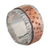 Silver and copper band ring, 'Gleaming Embrace' - Silver and Copper Band Ring from Brazil (image 2a) thumbail
