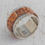 Silver and copper band ring, 'Gleaming Embrace' - Silver and Copper Band Ring from Brazil (image 2b) thumbail
