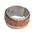 Silver and copper band ring, 'Gleaming Embrace' - Silver and Copper Band Ring from Brazil (image 2g) thumbail