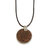 Silber- und Holzanhänger-Halskette, 'Modern Spring - Moderne Anhänger-Halskette aus Silber und Holz aus Brasilien