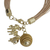 Gold accented golden grass charm bracelet, 'Romantic Nature' - Gold Accented Golden Grass Charm Bracelet from Brazil (image 2c) thumbail
