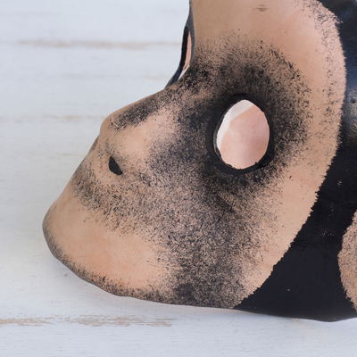 Leather mask, 'Monkey Around' - Handcrafted Realistic Chimpanzee Molded Leather Mask