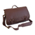 Leather laptop bag, 'Universal in Maroon' - Handmade Leather Laptop Bag in Maroon from Brazil 