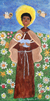 'Saint Benedict' - Signed Folk Art Painting of Saint Benedict from Brazil thumbail