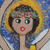 'The Angel Dances in the Cerrado' - Signed Naif Painting of an Angel in a Yellow Dress (image 2b) thumbail