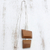 Wood pendant necklace, 'Modern Nature' - Modern Red Peroba Wood Pendant Necklace from Brazil