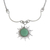 Quartz pendant necklace, 'Sun Rays' - Sun-Themed Green Quartz Pendant Necklace from Brazil thumbail