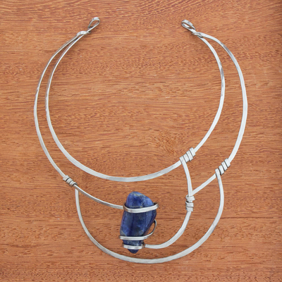 Sodalith-Kragenhalskette - Halskette mit Sodalith-Kragenanhänger aus Brasilien