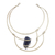 Sodalite collar necklace, 'Regal Ocean' - Sodalite Collar Pendant Necklace from Brazil