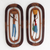 Holzreliefplatten, (Paar) - Handgefertigte Holzrelieftafeln brasilianischer Arbeiter