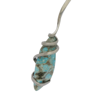 Jasper collar necklace, 'Lake Magnitude' - Jasper Collar Pendant Necklace from Brazil