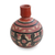 Ceramic decorative vase, 'Ancient Marajoara' - Red Marajoara-Style Decorative Vase from Brazil