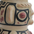 Ceramic decorative vase, 'Native Marajoara' - Marajoara-Style Ceramic Decorative Vase from Brazil
