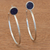 Lapis lazuli half-hoop earrings, 'Modern Swoop' - Modern Lapis Lazuli Half-Hoop Earrings from Brazil