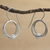 Cultured pearl drop earrings, 'Cradling Rings' - Circular Cultured Pearl Drop Earrings Crafted in Brazil