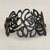 Pulsera de pulsera de cuero - Brazalete de pulsera de cuero floral en negro de Brasil