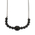 Black rhodium plated agate pendant necklace, 'Gala Elegance' - Black Rhodium Plated Agate Pendant Necklace from Brazil