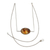 Citrin-Anhänger-Halskette, 'Trapez Oval'. - Moderne Citrin-Anhänger-Halskette aus Brasilien