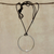 Lange Zuchtperlen-Anhänger-Halskette, 'Cradling Ring - Einstellbare Anhänger-Halskette mit runder Zuchtperle
