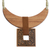 Wood and ceramic statement necklace, 'Ancient Royalty' - Wood and Ceramic Statement Necklace Handcrafted in Brazil (image 2a) thumbail
