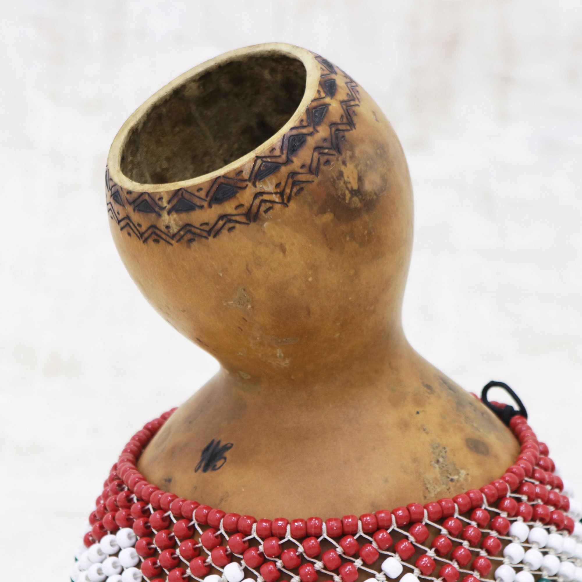 Gourd and Plastic Bead Shekere Percussion Instrument Shekere Music