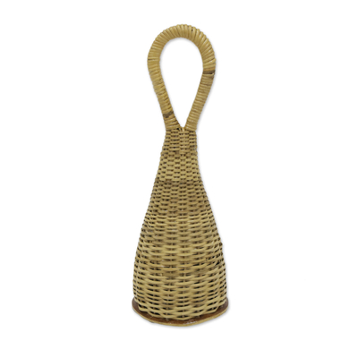 Natural fiber and gourd caixixi, 'Traditional Rhythm' (single) - Single Natural Fiber and Gourd Caixixi Percussion Instrument
