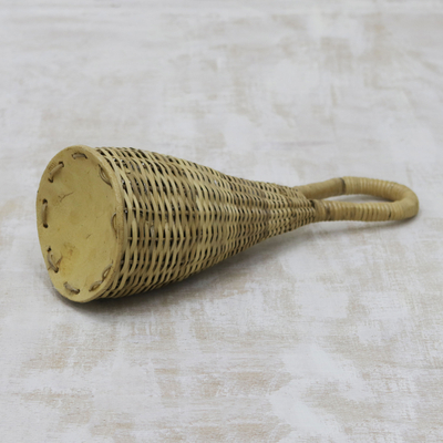 Caixixi de fibra natural y calabaza, (sencillo) - Instrumento de percusión individual Caixixi de fibra natural y calabaza