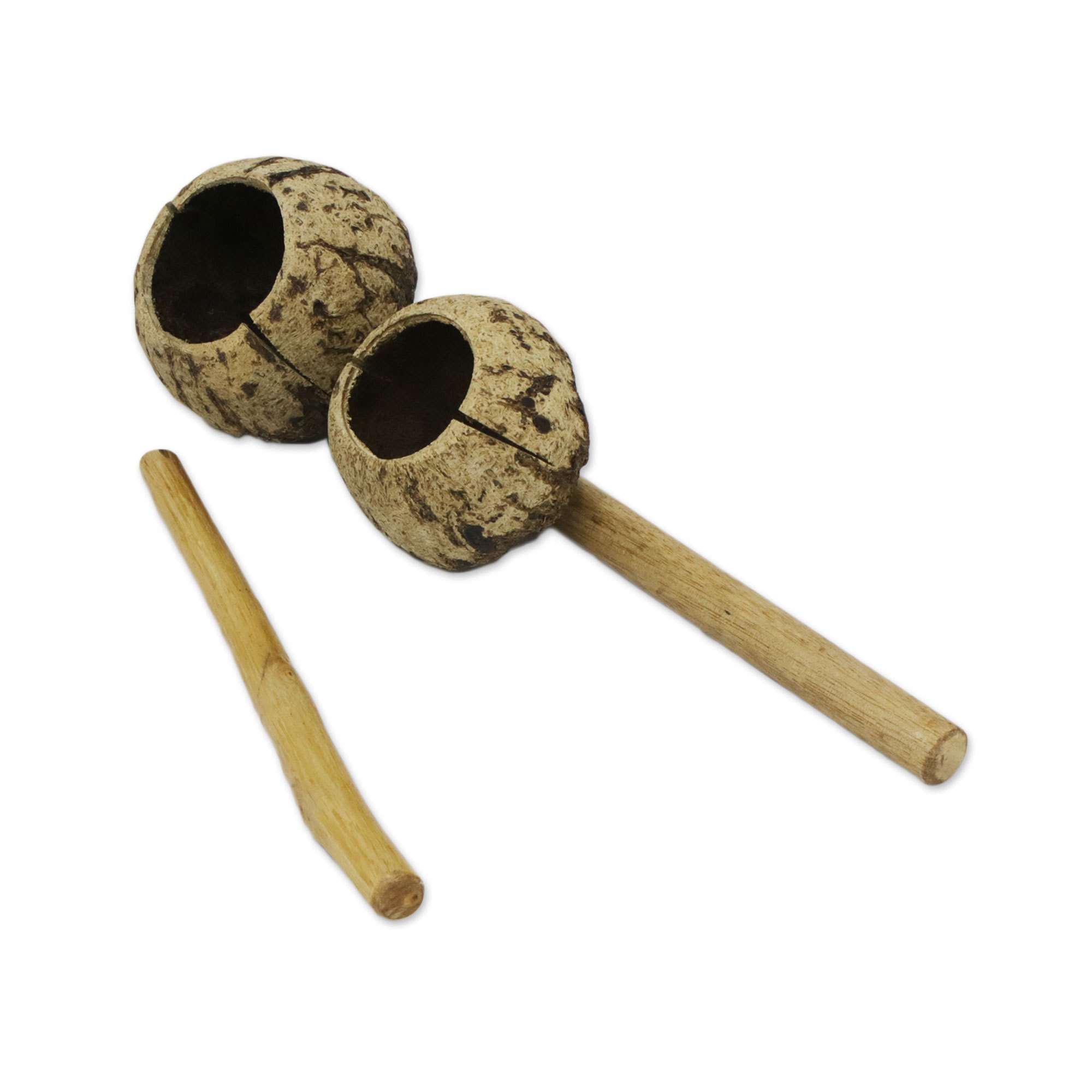 Brazil Nut and Wood Agogô Crafted in Brazil Traditional Sound NOVICA