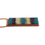 Art glass and leather pendant necklace, 'Horizon Threads' - Striped Glass and Leather Pendant Necklace from Brazil (image 2d) thumbail