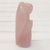 Rose quartz figurine, 'Pink Angel' - Hand-Carved Rose Quartz Angel Figurine from Brazil (image 2b) thumbail