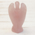 Rose quartz figurine, 'Pink Angel' - Hand-Carved Rose Quartz Angel Figurine from Brazil (image 2c) thumbail
