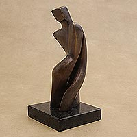 Escultura de bronce - Escultura de bronce artística firmada de Brasil