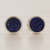 Lapis lazuli stud earrings, 'Planetary Blue' - Circular Lapis Lazuli Stud Earrings from Brazil