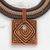 Ceramic pendant necklace, 'Iracema Spiral' - Spiral Motif Adjustable Ceramic Pendant Necklace from Brazil (image 2b) thumbail