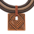 Ceramic pendant necklace, 'Iracema Spiral' - Spiral Motif Adjustable Ceramic Pendant Necklace from Brazil (image 2d) thumbail