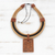 Ceramic pendant necklace, 'Elegant Maze' - Adjustable Ceramic Pendant Necklace Crafted in Brazil thumbail