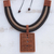 Halskette mit Keramikanhänger - Rechteckige Halskette mit Keramikanhänger aus Brasilien