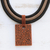 Ceramic pendant necklace, 'Rectangular Happiness' - Abstract Motif Ceramic Pendant Necklace from Brazil