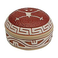Ceramic decorative jar, Marajoara Figure