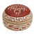 Ceramic decorative jar, 'Marajoara Corona' - Marajoara-Inspired Ceramic Decorative Jar from Brazil