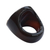 Gold accented agate signet ring, 'Eternal Promise in Black' - Gold Accented Agate Signet Ring from Brazil