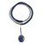 Collar con colgante de lapislázuli - Collar largo con colgante de lapislázuli de Brasil