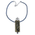Lapis lazuli and cultured pearl beaded pendant necklace, 'Rectangular Zigzag' - Lapis Lazuli and Cultured Pearl Beaded Pendant Necklace