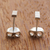 Sterling silver drop earrings, 'Current Ripples' - Modern Handcrafted Sterling Silver Drop Earrings from Brazil