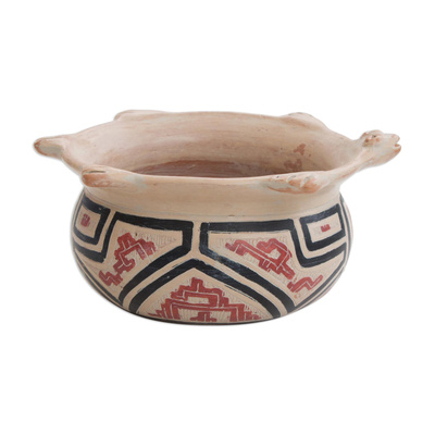 Turtle-Themed Ceramic Decorative Vase (4 in.)