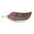 Keramik-Dekoschale, (17,5 Zoll) - Blattförmige dekorative Keramikschale in Rot (17,5 Zoll)